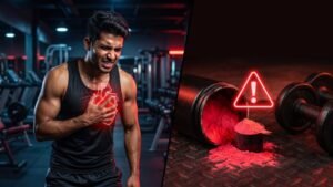 जिम में हार्ट अटैक क्यों आता है sudden cardiac arrest in gym pre workout supplement risks and heart blockage