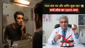 स्पर्म लॉस के नुकसान sunken cheeks dark circles and dhatu rog medical truth in hindi