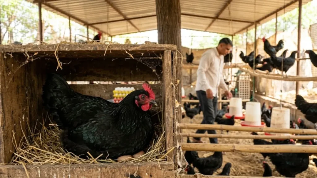 देसी मुर्गी पालन Desi Murgi Palan Business Black Australorp Kadaknath Farm