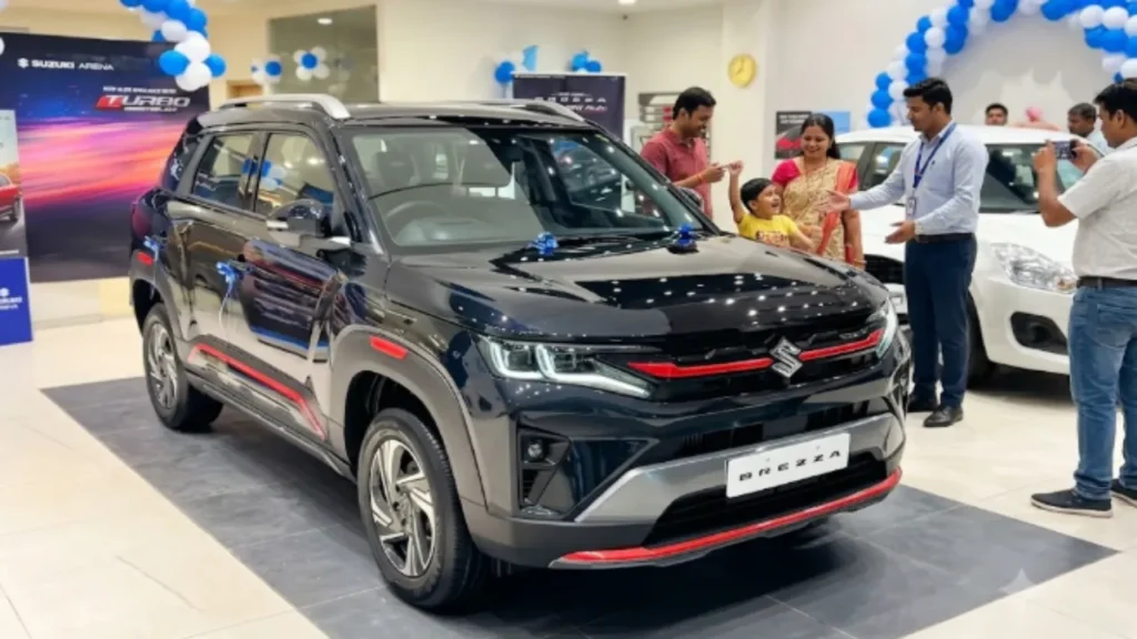 मारुति सुजुकी ब्रेजा फेसलिफ्ट Maruti Suzuki Brezza Facelift black edition turbo engine