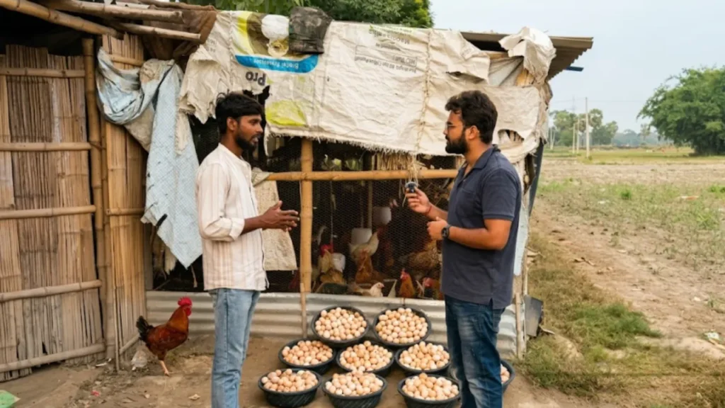 सोनाली मुर्गी पालन Sonali Murgi Palan Business Desi Poultry Farm Jugad Egg Marketing