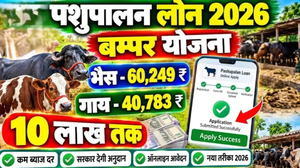 पशु किसान क्रेडिट कार्ड Pashu Kisan Credit Card bina guarantee loan for dairy farm