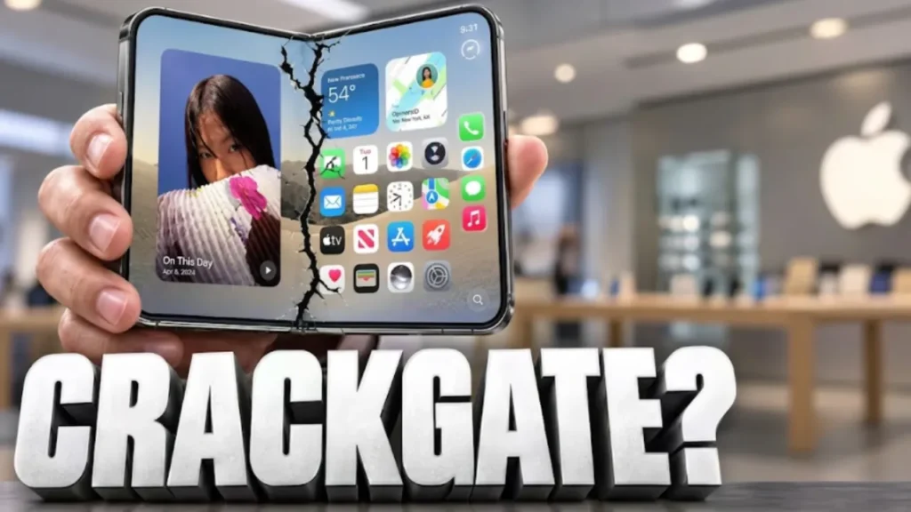 आईफोन डओ क्रैक गेट iPhone Duo Crack Gate Apple foldable phone screen broken hinge issue