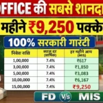 पोस्ट ऑफिस एमआईएस योजना Post Office MIS Yojana vs Bank FD rules monthly income scheme secret trick