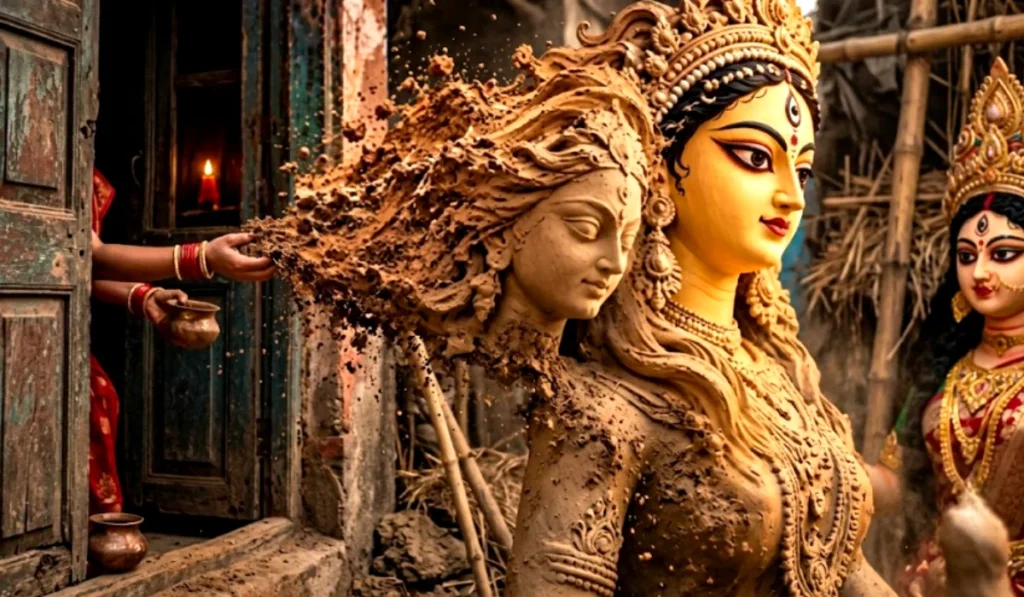दुर्गा पूजा मूर्ति Durga Puja Murti Punya Mati Sonagachi Kolkata Kumartuli